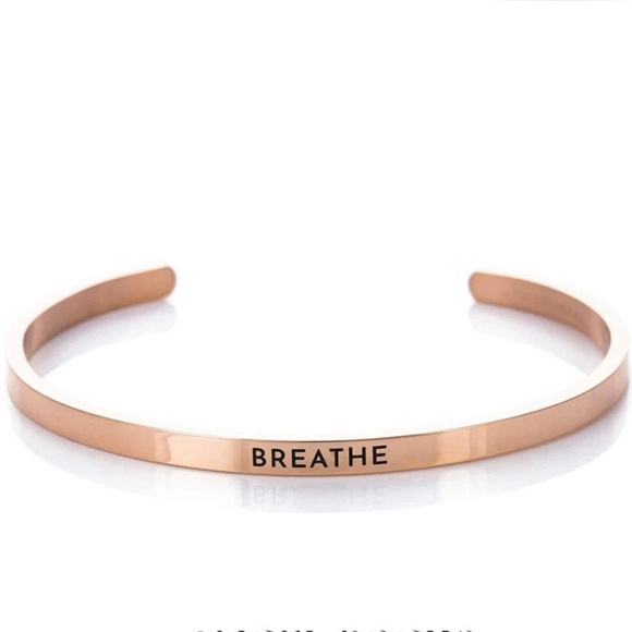 Breathe Mantraband Cuff Bracelet - Picture 1 of 5